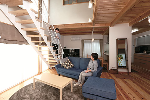 北九州でコストパフォーマンスを考えた家づくりをするイーホーム,吹き抜けイメージ